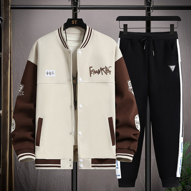 Herren Sportliches Hoodie-Set mit stylischen Grafiken und komfortabler Passform Echoarchiv