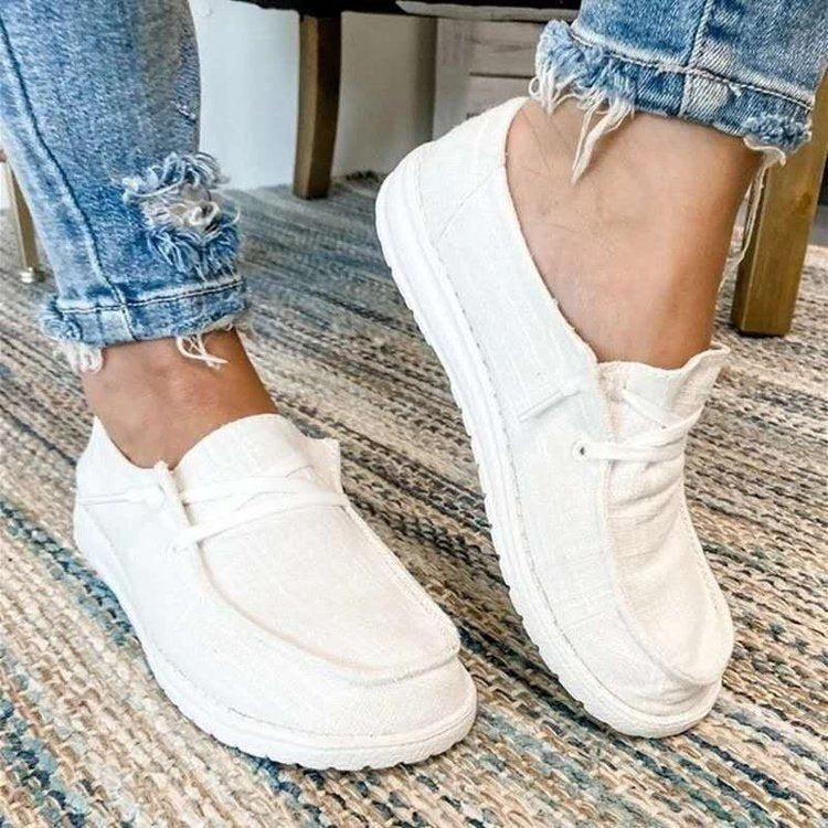 Damen Freizeit-Slip-On Schuhe mit elastischen Schnürdetails und rutschfester Sohle Echoarchiv
