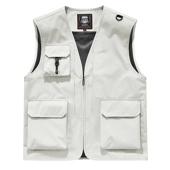 Herren Sichtbare Multifunktionale Utility-Weste mit Mesh‑Futter, Mehrfachtaschen und D‑Ring Echoarchiv