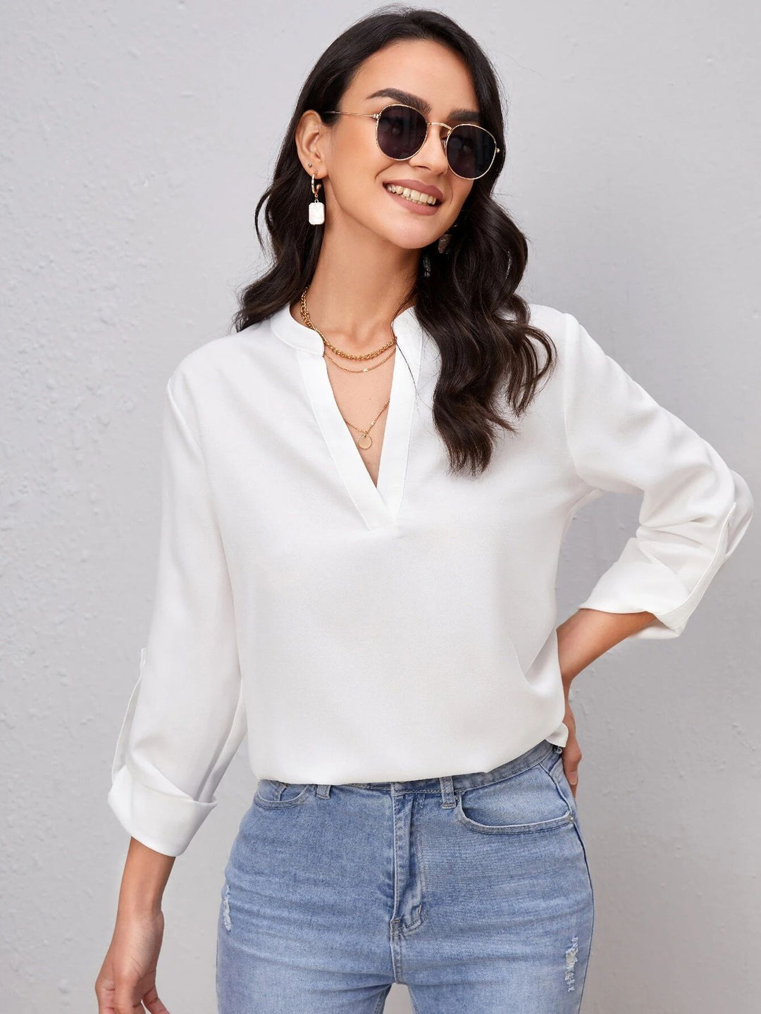 Damen Elegantes und modernes Blusenshirt Echo Archiv
