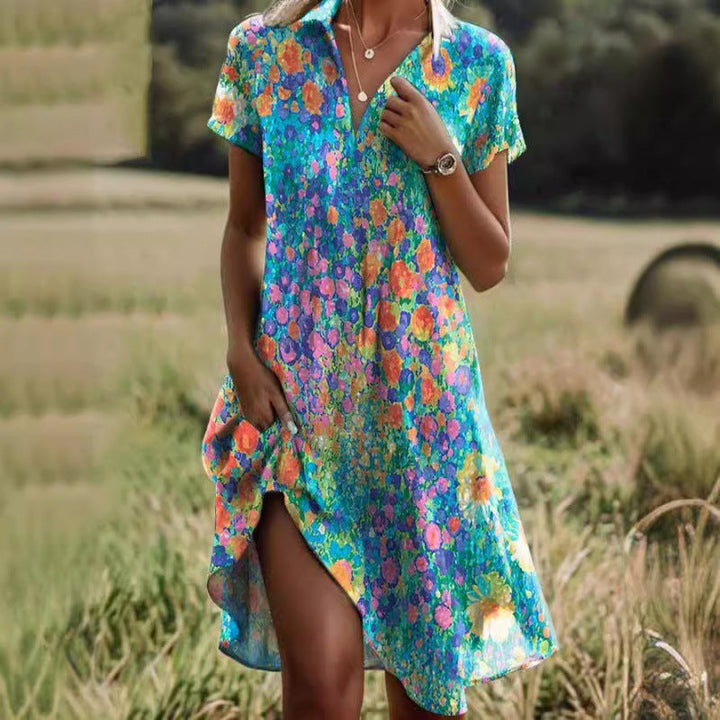 Damen Sommerkleid mit floralen Mustern Echoarchiv