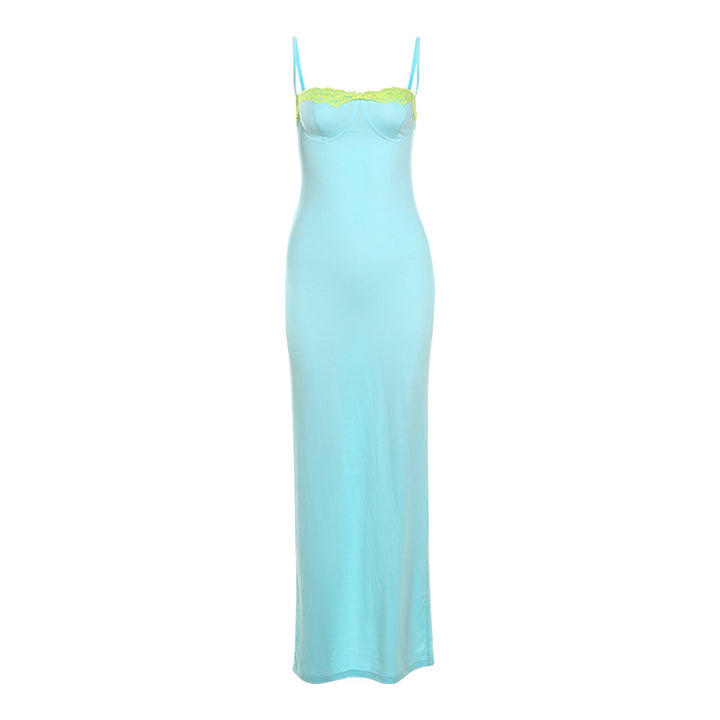 Damen Langarm Nachtkleid mit eleganter Spitzenverzierung Echo Archiv