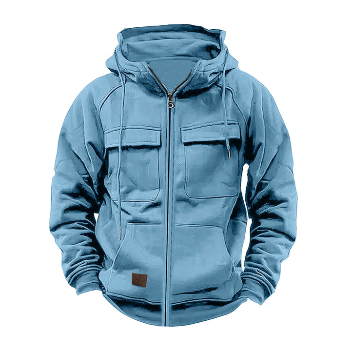 Herren funktionale Jacke mit Kapuze und großen Taschen Echoarchiv