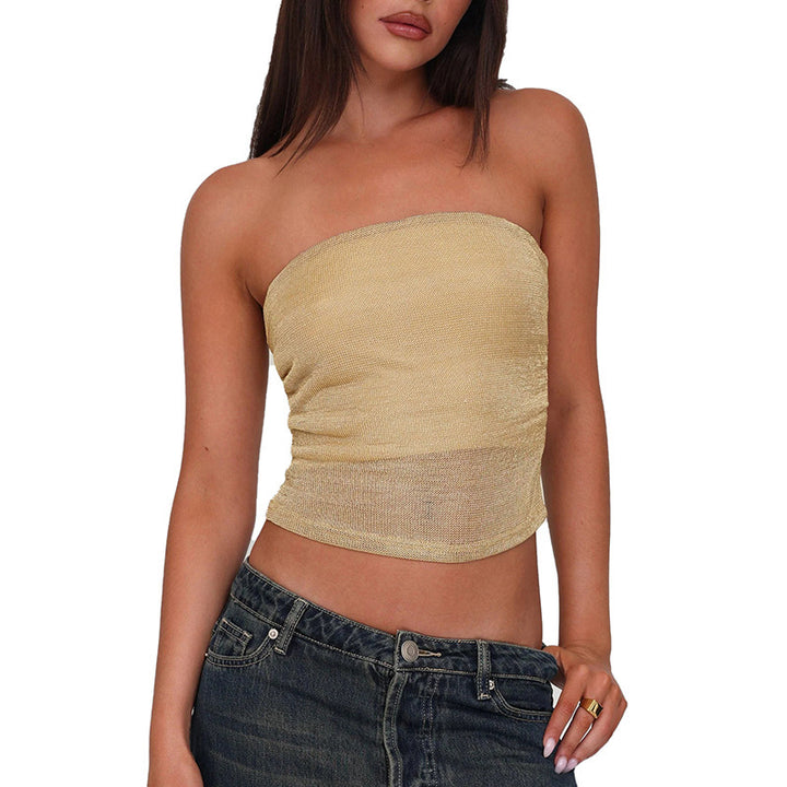 Damen Bandeau-Top aus hochwertigem, elastischem Material mit feiner Struktur Echo Archiv