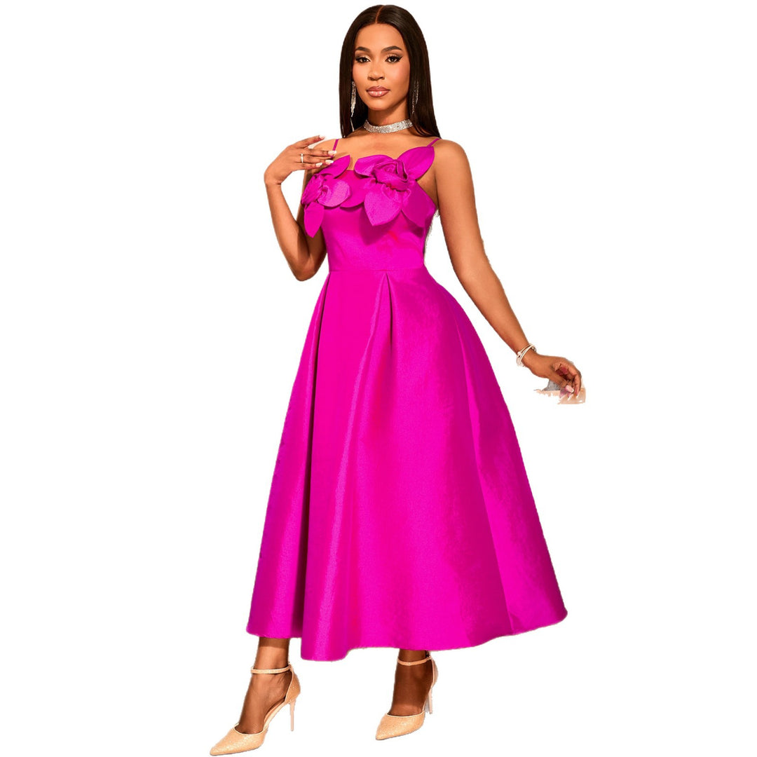 Damen festliches Maxikleid mit floralen Applikationen und elegantem Schnitt Echo Archiv