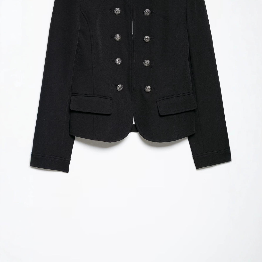 Damen Taillierte Military-Shortjacke mit Stehkragen und Doppelreihe Echo Archiv