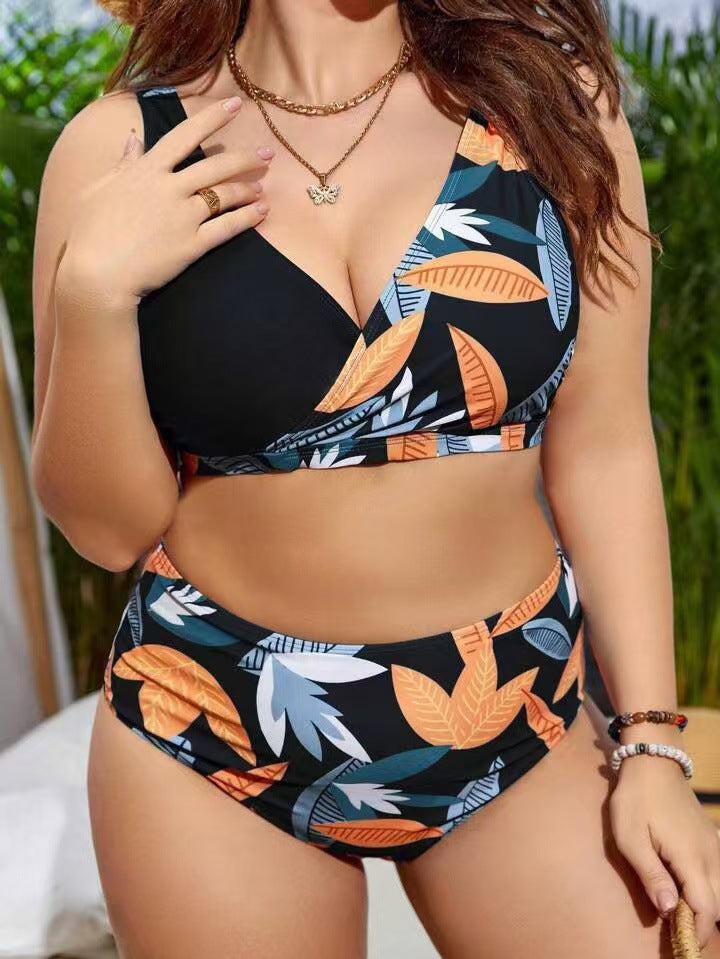 Damen Bikini-Set mit elegantem V-Design und hohem Taillenbund Echo Archiv