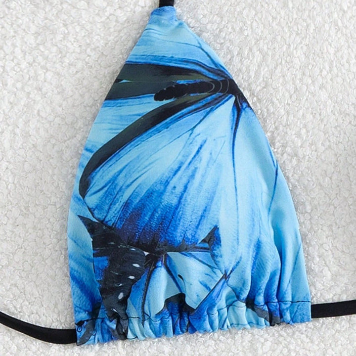 Damen Triangel-Bikini-Set mit floralem Schmetterlingsdesign Echo Archiv