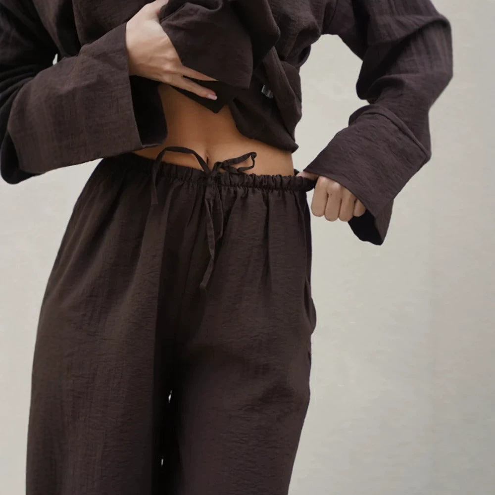 Damen Wickel-Blazer mit Bindegürtel, lässigem Oversize‑Schnitt und Reverskragen Echoarchiv
