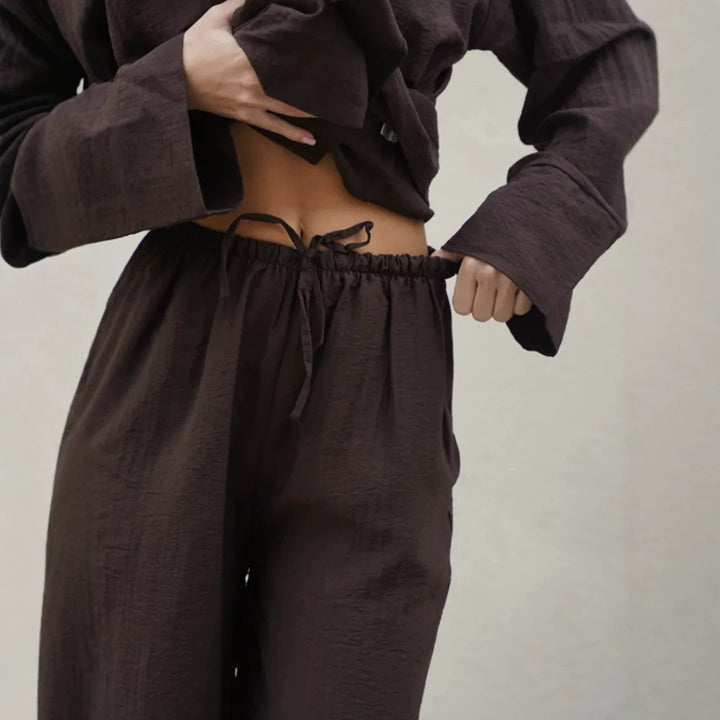 Damen Wickel-Blazer mit Bindegürtel, lässigem Oversize‑Schnitt und Reverskragen Echoarchiv