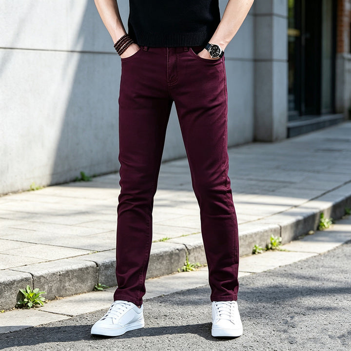 Herren Modische Slim-Fit Hosen Echoarchiv