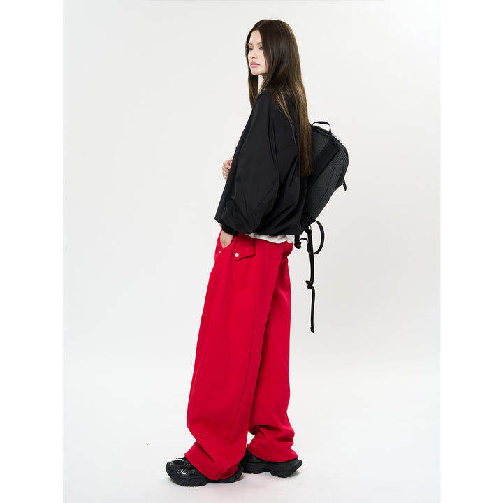 Damen Extraweite Jersey-Sweathose im Palazzoschnitt mit aufgesetzter Utility-Tasche Echoarchiv