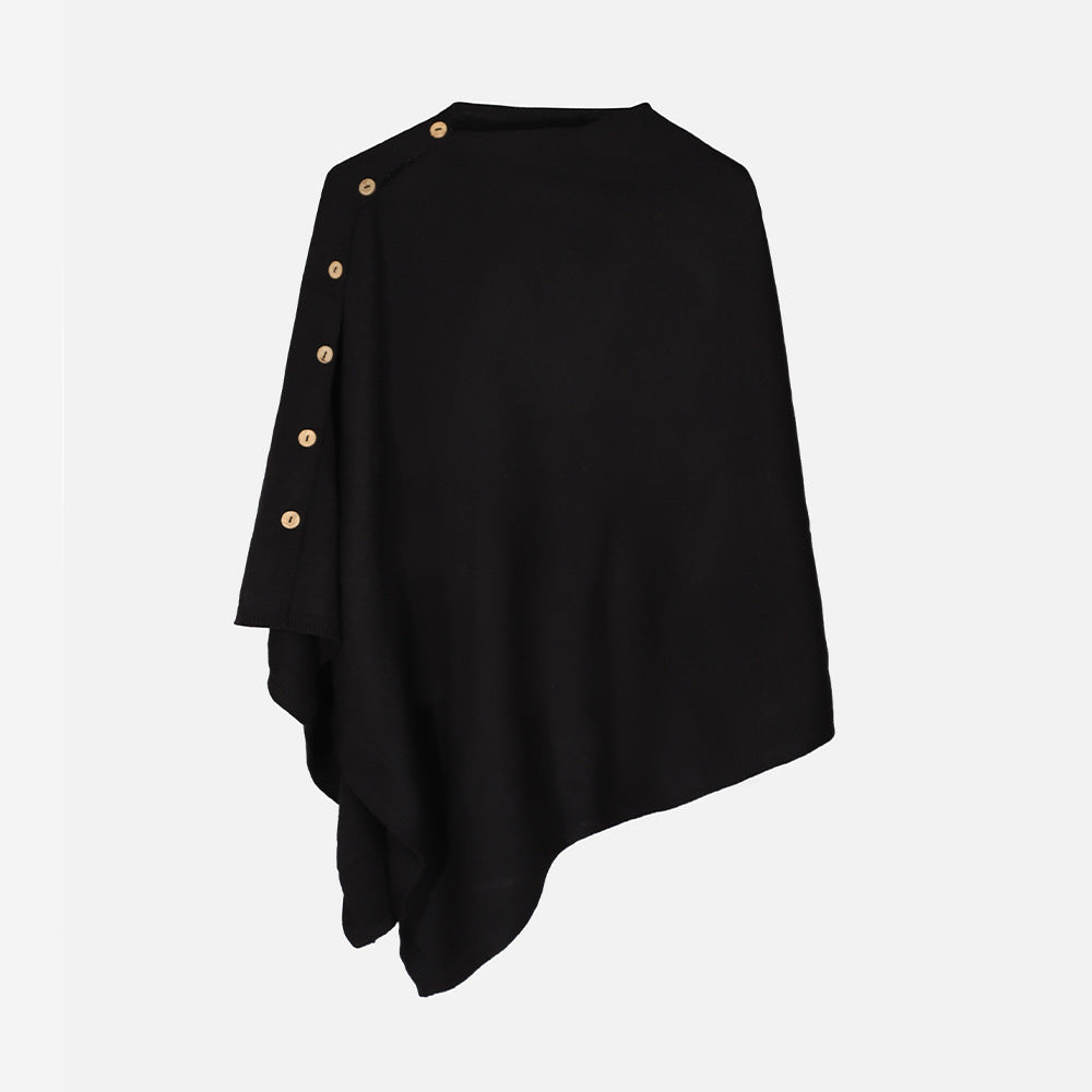 Damen Oversize-Orientalischer Jacquard-Überwurf mit Paisley‑Medaillon und Zierstich – Avérine