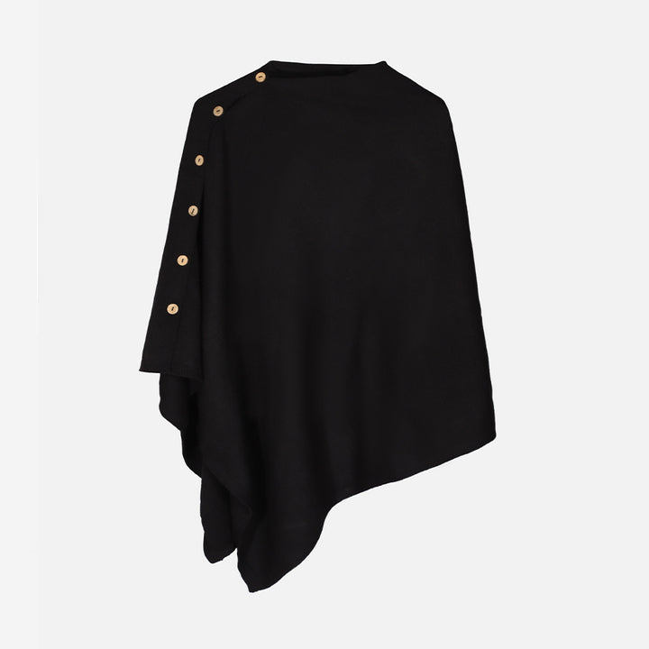 Damen Oversize-Orientalischer Jacquard-Überwurf mit Paisley‑Medaillon und Zierstich – Avérine