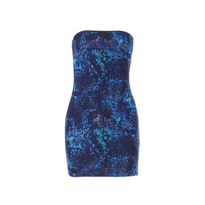 Damen schulterfreies Minikleid im aquatischem Design Echo Archiv