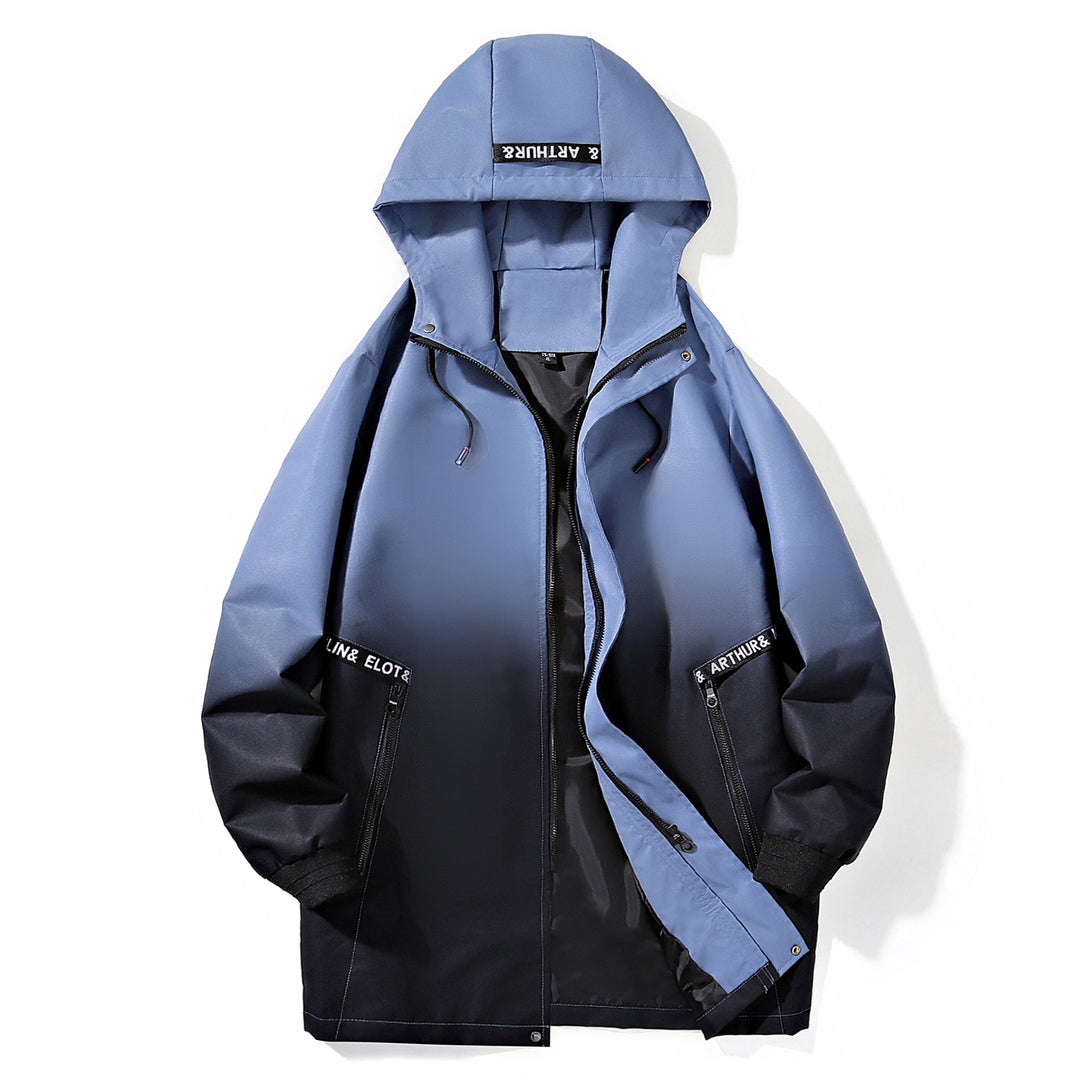 Herren Funktionale Übergangsjacke mit Kapuze und seitlichen Reißverschlusstaschen Echo Archiv