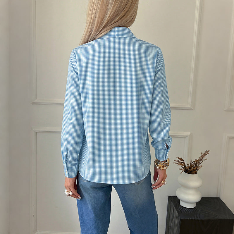 Damen Elegante Bluse mit Schleifenkragen Echo Archiv
