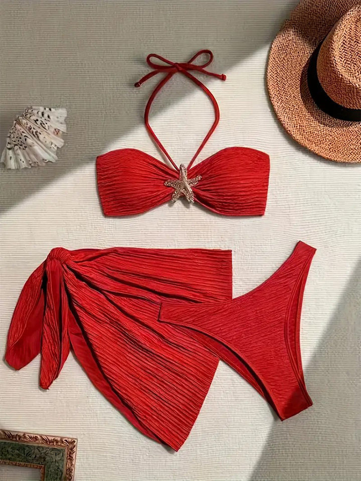 Damen Bandeau-Bikini mit schickem Wickeltuch Echo Archiv