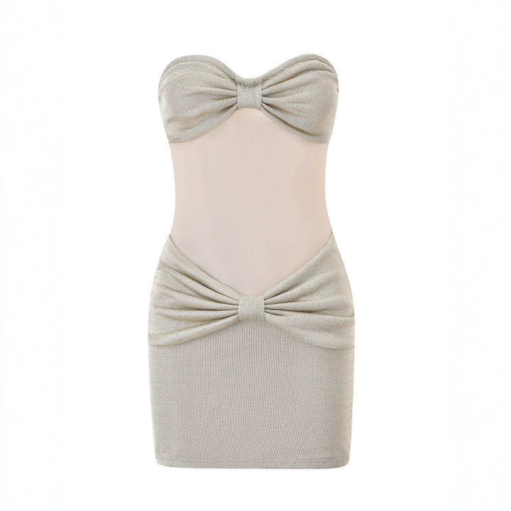 Damen Bandeau Minikleid mit raffiniertem Rüschenelement Echo Archiv