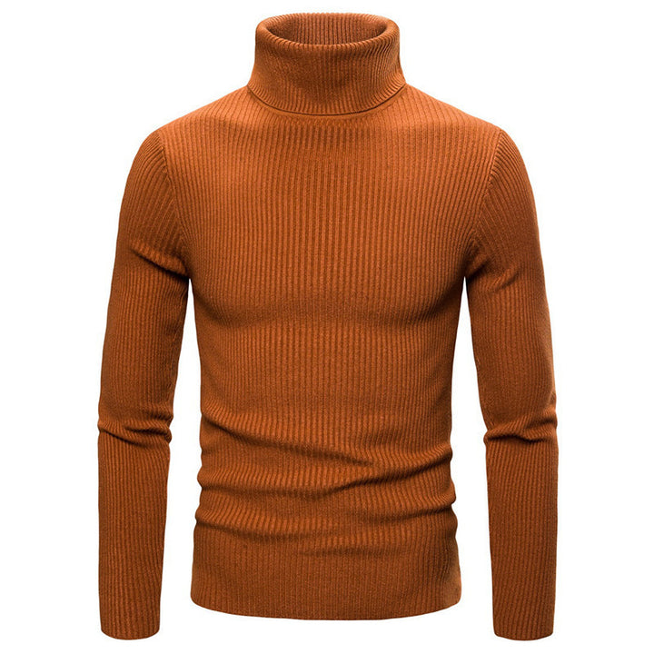 Herren Stehkragen Pullover aus feiner Rippenstrick Echoarchiv