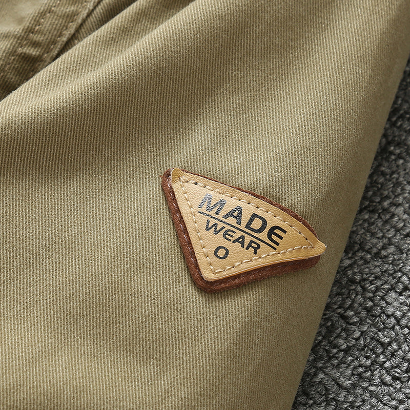 Herren legere Canvas-Fieldjacke mit Reißverschluss und elastischem Saum Echoarchiv