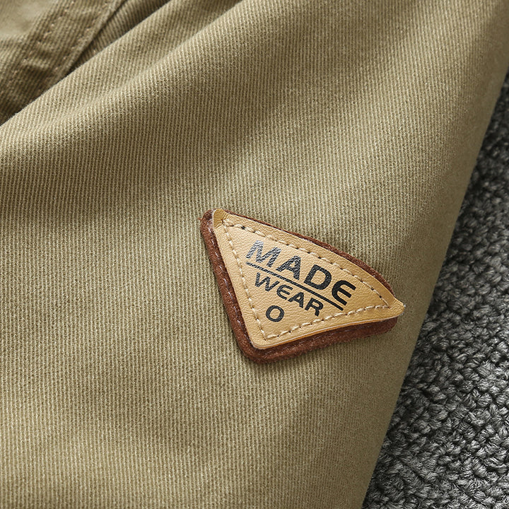 Herren legere Canvas-Fieldjacke mit Reißverschluss und elastischem Saum Echoarchiv