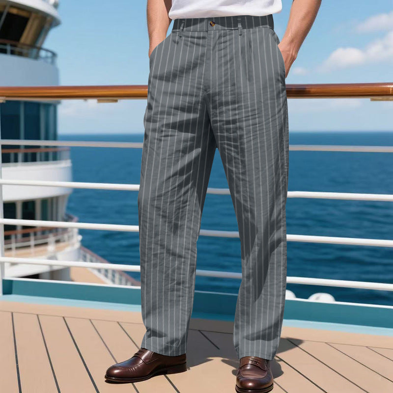 Herren elegante Anzughose mit schmalen Nadelstreifen Echoarchiv