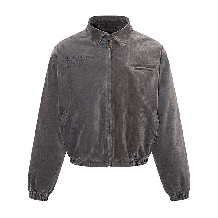 Herren Cord-Blousonjacke mit Reißverschluss, elastischem Saum und Brustpaspel Echoarchiv