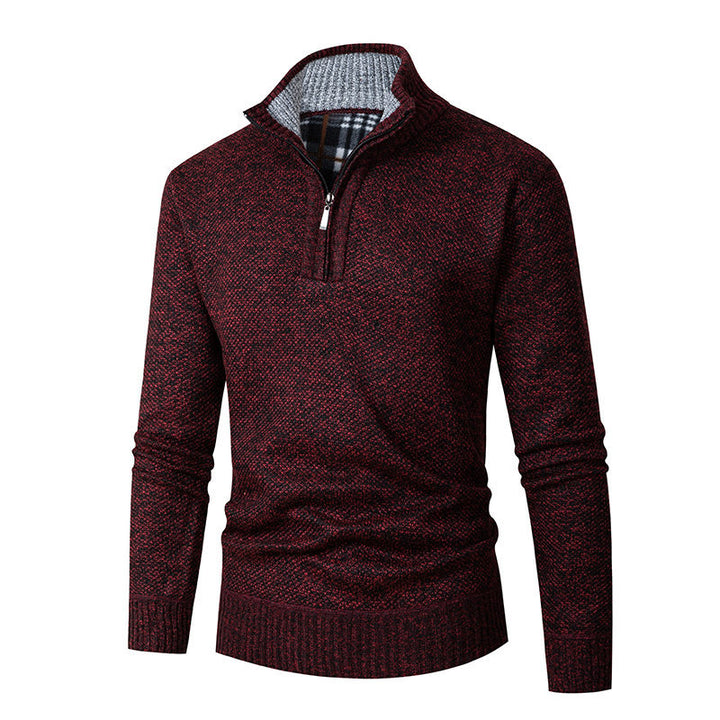 Herren Pullover mit hohem Kragen und praktischen Reißverschluss Echoarchiv