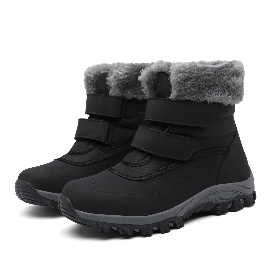 Damen Warme Winterstiefelette mit Teddyfutter und Klettverschluss Echo Archiv