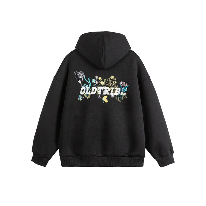 Unisex Kapuzen‑Zipjacke aus strukturierter Waffelqualität im Boxy‑Cut mit Zwei‑Wege‑Reißverschluss Echoarchiv