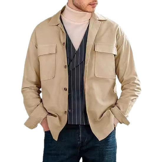 Herren lässige Utility-Jacke mit praktischen Taschen und modernem Schnitt Echoarchiv