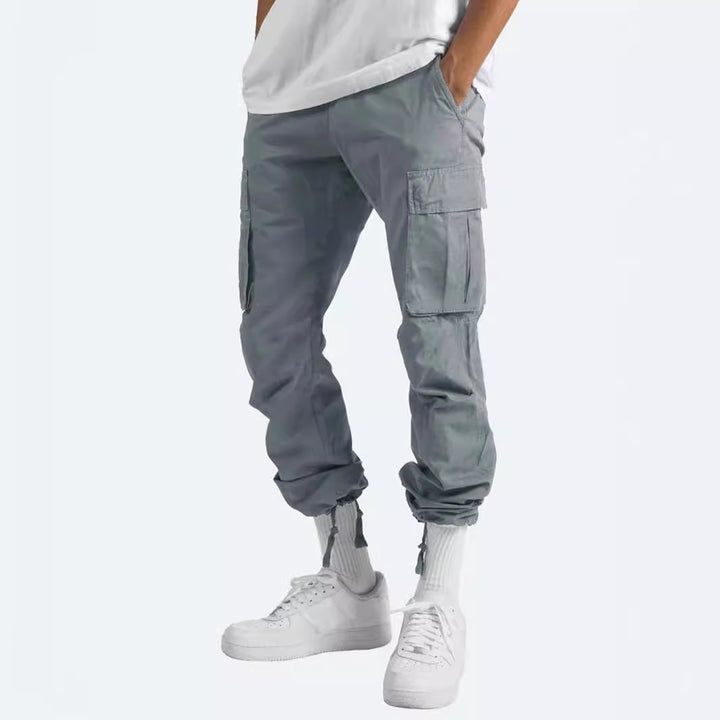 Herren nan lässige Baumwoll Cargo-Hose mit Multi-Taschen und verstellbarem Saum Echo Archiv