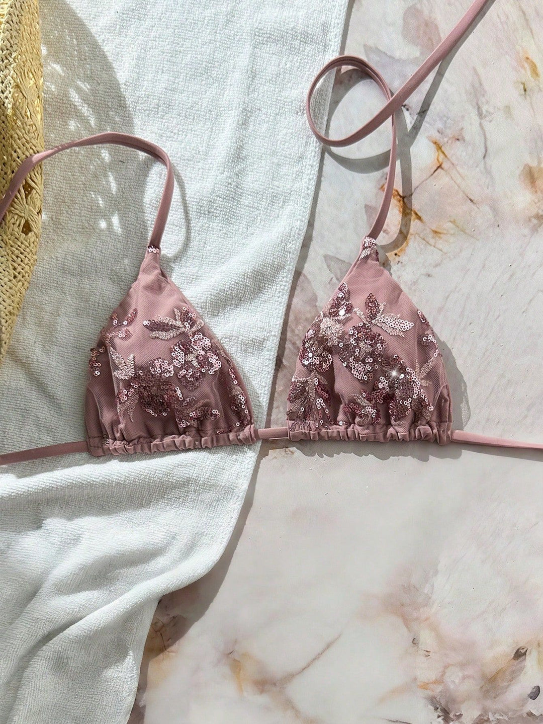 Damen Triangel-Bikini mit funkelnden Pailletten Echo Archiv