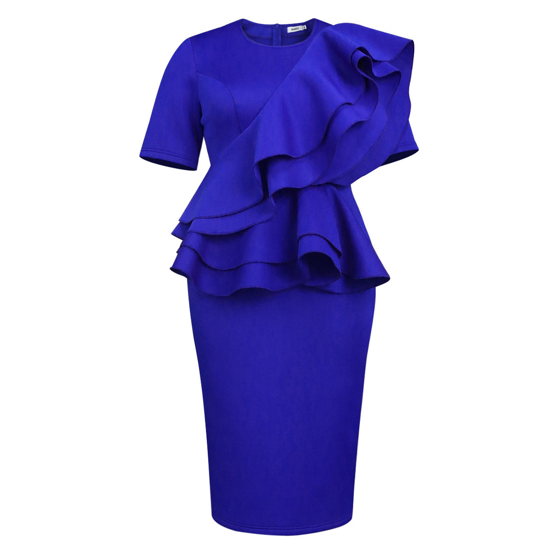 Damen stilvolles Kleid mit voluminösem Rüschendesign Echo Archiv