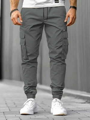 Herren Cargo-Jogginghose mit multifunktionalen Klapp- & Reißverschlusstaschen, elastischem Bund und tapered Bein Echo Archiv
