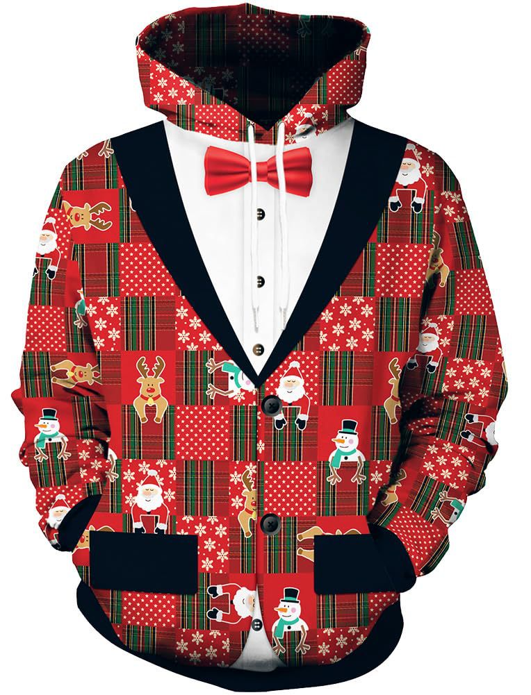 Damen Humorvoller Weihnachts-Kapuzenpullover Echoarchiv