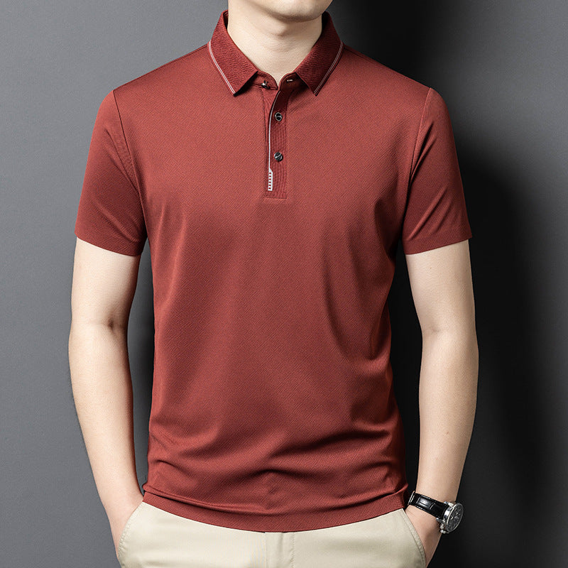 Herren Kurzarm Poloshirt mit strukturiertem Design Echoarchiv