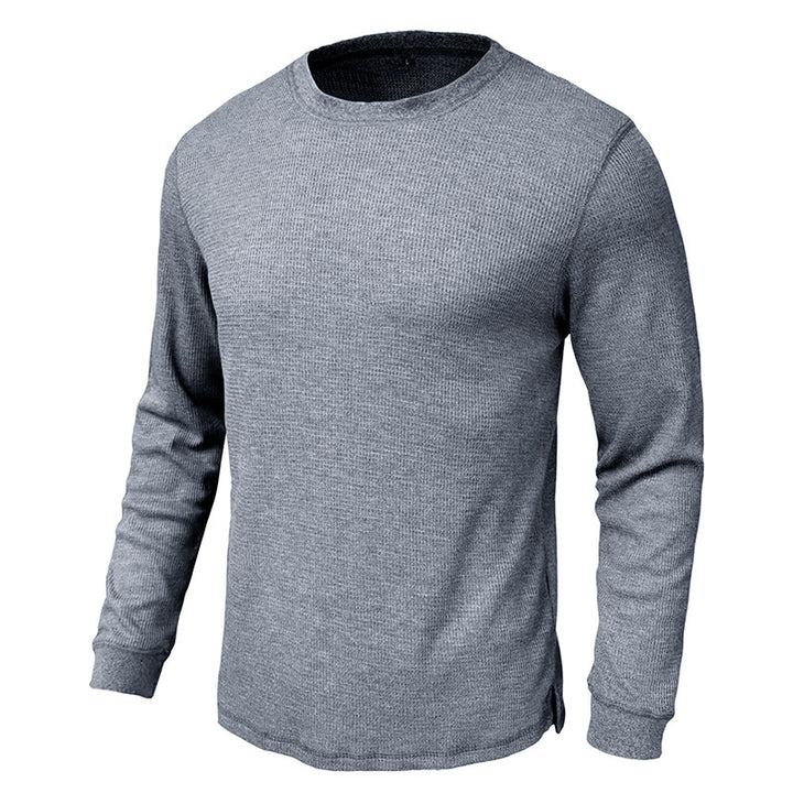 Herren Langarmshirt aus weichem, atmungsaktivem Baumwollmix mit feiner Rippstruktur Echoarchiv