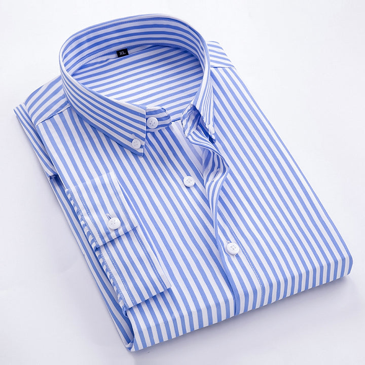 Herren nan gestreiftes Businesshemd mit Button-Down-Kragen und taillierter Silhouette Echo Archiv