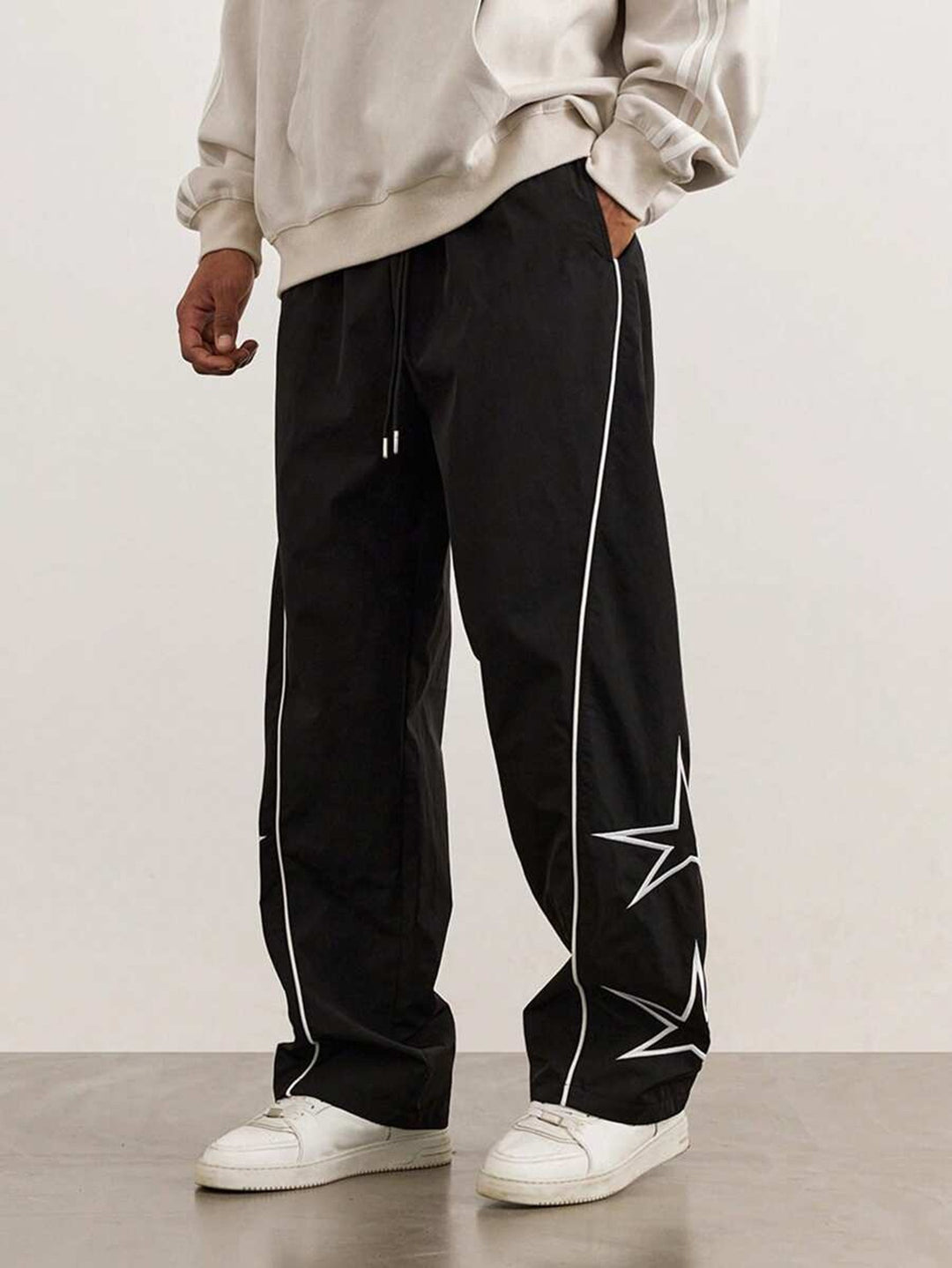 Herren lässige Chino-Hose mit Sternen-Muster Echoarchiv
