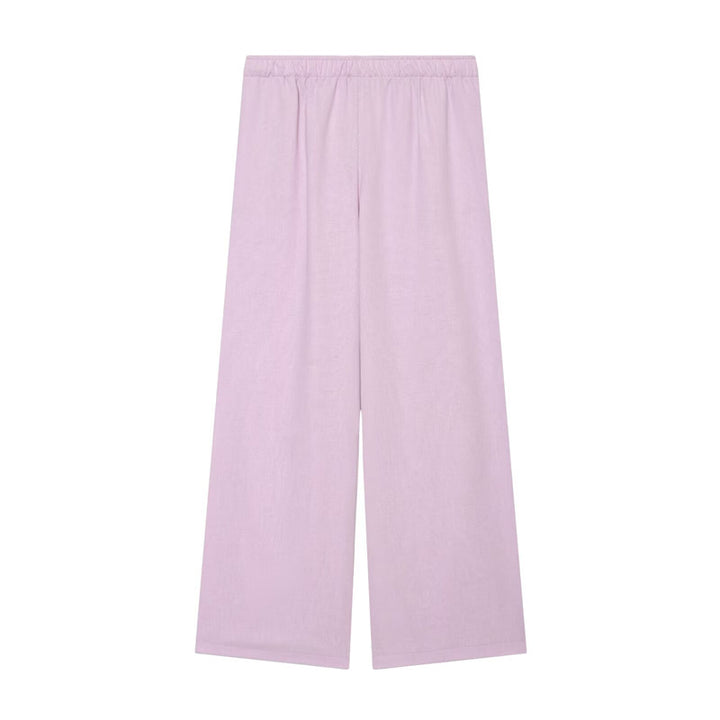 Damen Weite Palazzo-Hose mit elastischem Bund und fließendem Leinenmix Echo Archiv