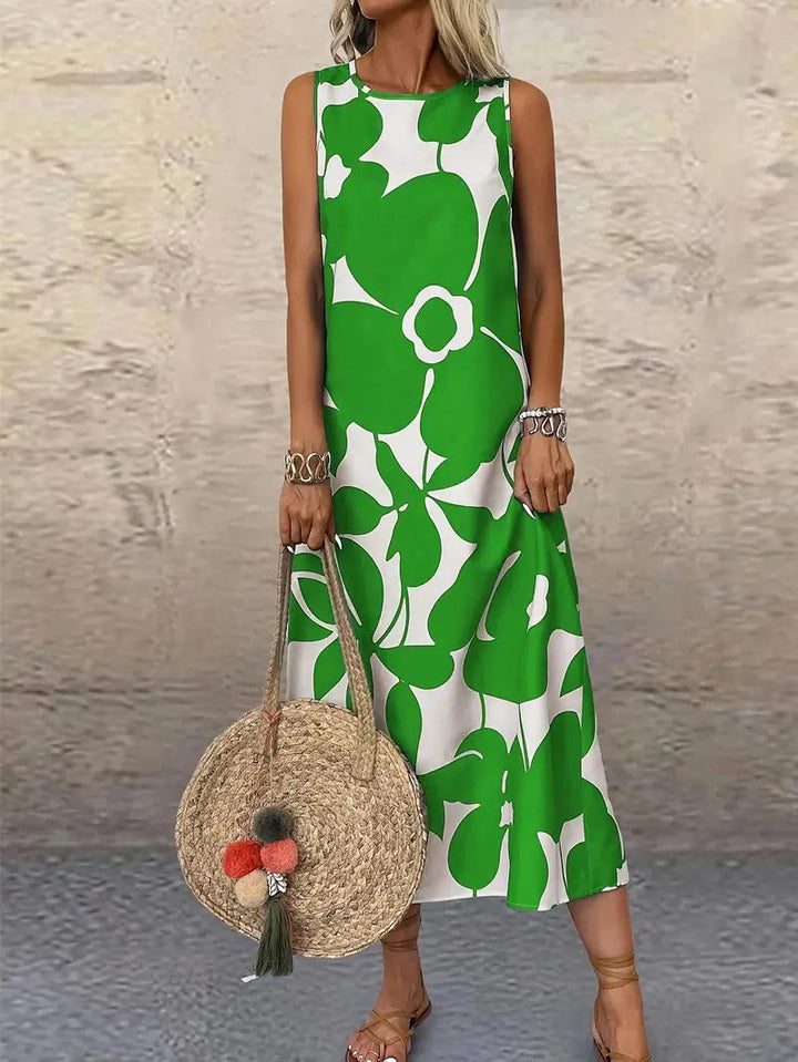 Damen Maxikleid mit floralem Muster Echoarchiv