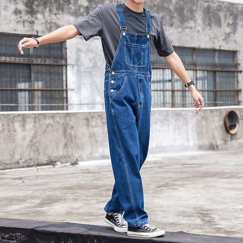 Herren JEchoarchivns Latzhose Denim weit