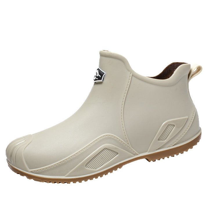 Herren Slip-On Kurzschaft-Gummiregenstiefelette mit griffiger Kontrastlaufsohle Echoarhiv – Tavélo