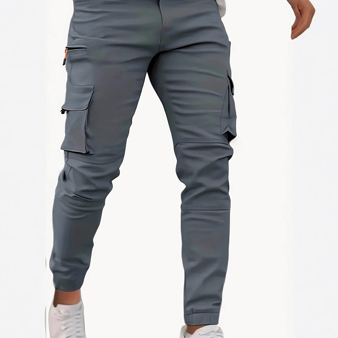Herren Tapered Cargo-Jogginghose mit Reißverschluss- und Klappentaschen Echo Archiv