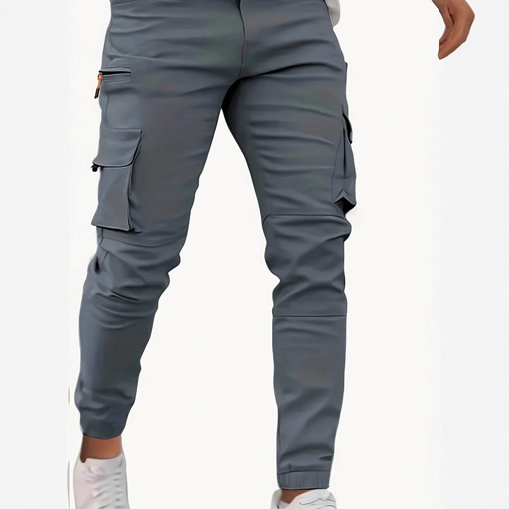 Herren Tapered Cargo-Jogginghose mit Reißverschluss- und Klappentaschen Echo Archiv