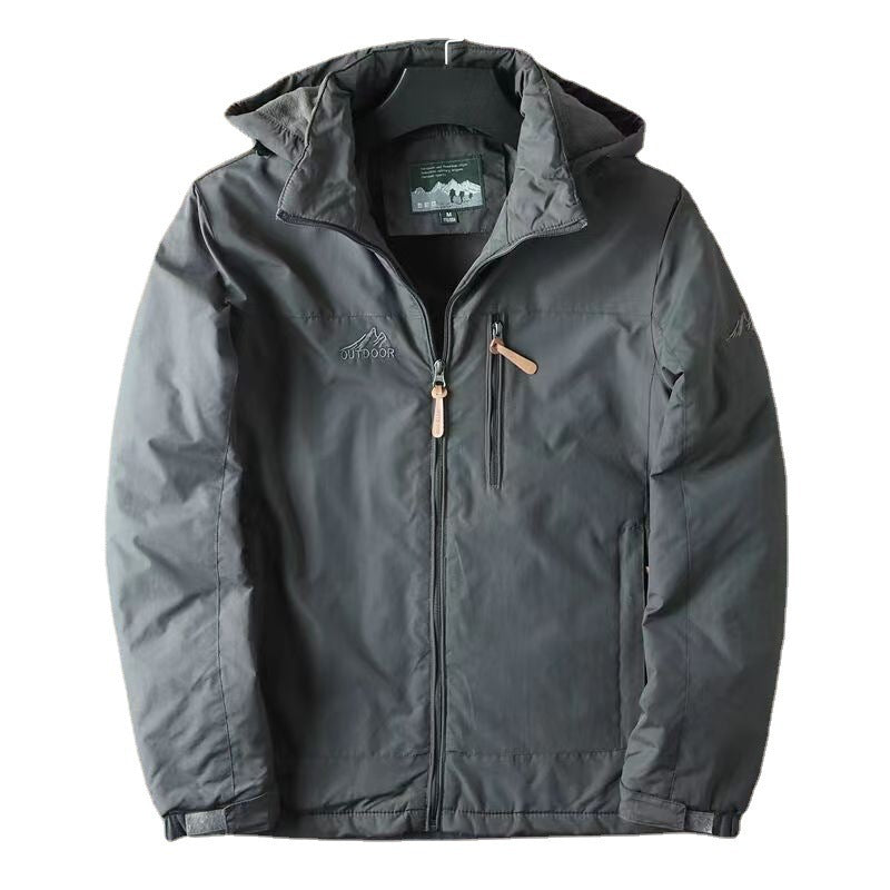 Herren Warm gefütterte Funktionsjacke mit verstellbarer Kapuze Echo Archiv