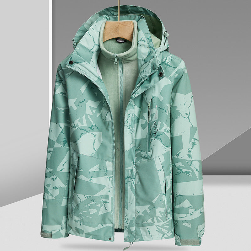 Herren Wasserabweisende Outdoor-Jacke mit integrierter Fleece-Innenjacke Echo Archiv