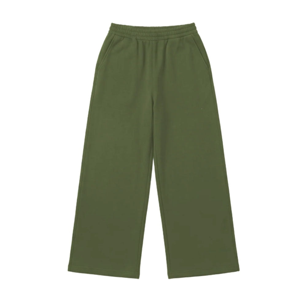 Damen Wide‑Leg Relaxhose mit hohem Komfortbund, seitlichen Eingrifftaschen und weichem Fleece-Innenfutter – Avélisse